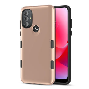 Motorola Moto G Power (2022) TUFF Subs Series Hybrid Case - Rose Gold / Black