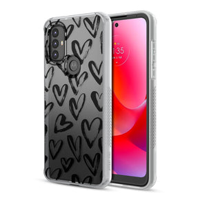 Motorola Moto G Power (2022) Mood Series Design Case - Black Hearts