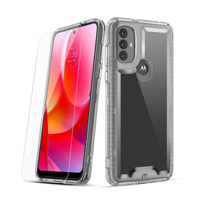 Motorola Moto G Power (2022) Lux Series Hybrid Case (w/ Tempered Glass) - Clear