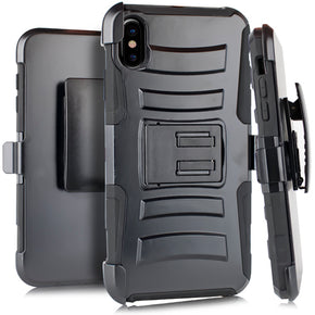 Apple iPhone XS Plus Hybrid Holster Combo Clip Case