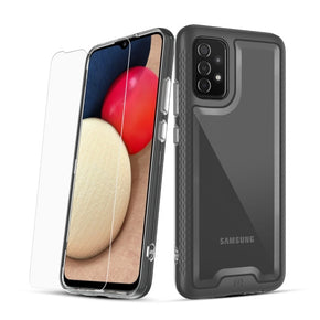 Samsung Galaxy A02s Lux Series Hybrid Case (w/ Tempered Glass)