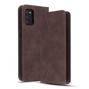 Samsung Galaxy A02s Executive Series Wallet Case (w/ Magnetic Folio Closure) - Brown