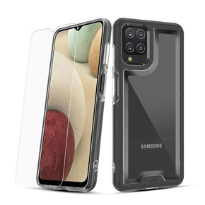 Samsung Galaxy A12 5G Lux Series Hybrid Case (w/ Tempered Glass)