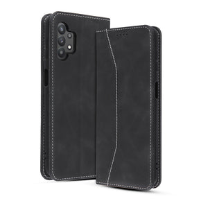 Samsung Galaxy A32 5G Executive Series Wallet Case (w/ Magnetic Folio Closure) - Black