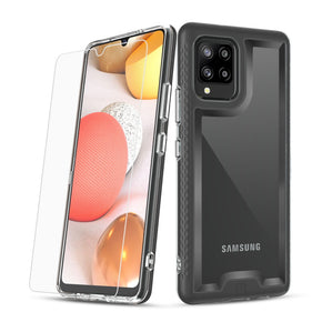 Samsung Galaxy A42 5G Lux Series Transparent Hybrid Case (with Tempered Glass)