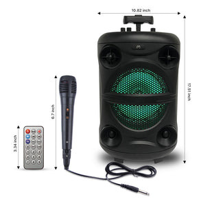 MyBat Pro Pump LED Bluetooth Speaker [with Wired Microphone & Remote Control] - Black