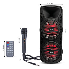 MyBat Pro Salsa LED Bluetooth Speaker [with Wired Microphone & Remote Control] - Black