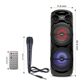 MyBat Pro Magnitude LED Bluetooth Speaker [with Wired Microphone & Remote Control] - Black