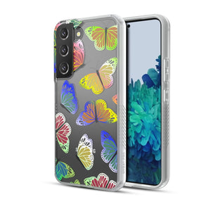 Samsung Galaxy S22 Mood Series Design Case - Neon Butterflies