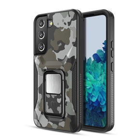 Samsung Galaxy S22 Plus Stealth Series Hybrid Case (with Magnetic Stand) - Black Camo / Black