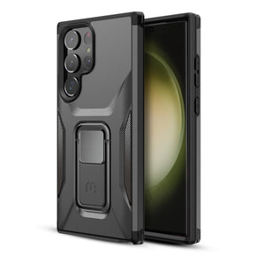 Samsung Galaxy S23 Ultra Antimicrobial Maverick Series Holster Combo Case - Black / Black