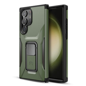 Samsung Galaxy S23 Ultra Antimicrobial Maverick Series Holster Combo Case - Army Green / Black