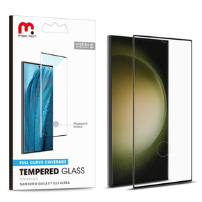 Samsung Galaxy S23 Ultra Full Curve Coverage Tempered Glass Screen Protector - Black
