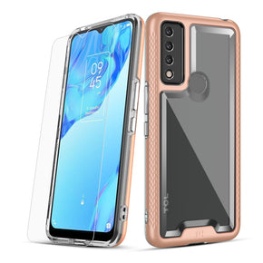 TCL BF Lux Series Hybrid Case (w/ Tempered Glass) - Rose Gold