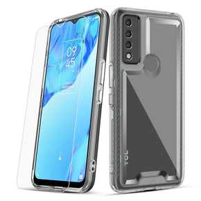 TCL BF Lux Series Hybrid Case (w/ Tempered Glass) - Clear