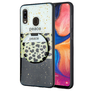 Samsung Galaxy A20 TUFF Kleer Hybrid Case with Mirror - Peace Out