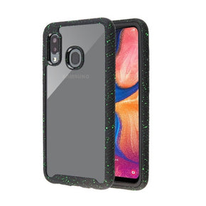 Samsung Galaxy A20 Clear Hybrid Colored Frame Case Cover