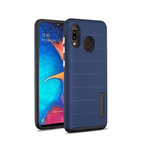 Samsung Galaxy A20 / A50 Textured Dots Fusion Protector Cover - Ink Blue