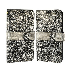 Samsung Galaxy S9 Plus G965 Deluxe Dual-Use Diamond Flip Case - Black
