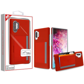 Samsung Galaxy Note 10 Plus Poket Hybrid Protector Cover - Red / Grey