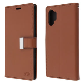 Samsung Galaxy Note 10 Plus Xtra Series Tri-Fold Wallet Case - Brown