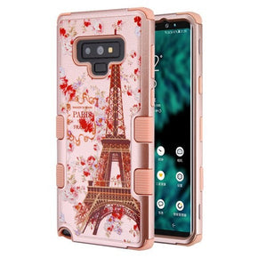 Samsung Galaxy Note 9 TUFF Textured Hybrid Protector Cover - Paris in Full Bloom / Rose Gold