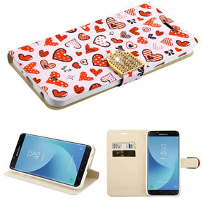 Samsung Galaxy J7 Hybrid Wallet Design Case Cover