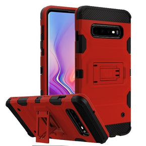 Samsung Galaxy S10 Storm Tank Hybrid Protector Cover - Red / Black
