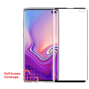 Samsung Galaxy S10 Plus Full Coverage Tempered Glass Screen Protector - Black