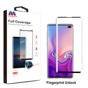 Samsung Galaxy S10 Plus Full Coverage Tempered Glass Screen Protector - Black