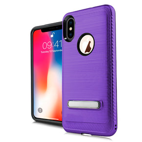 Apple iPhone XS Brushed Kickstand Cover
