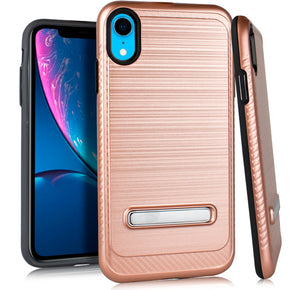 Apple iPhone 9 (XR) Brushed Kickstand Case Cover