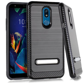 LG K40 Brushed Kick Stand Case Cover
