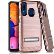 Samsung Galaxy A20 Brushed Hybrid Kickstand Case Cover