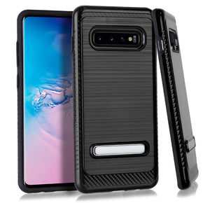 Samsung Galaxy S10 Plus Hybrid Brushed Kickstand Case Cover