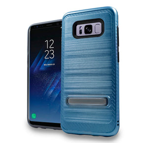 Samsung Galaxy S8 Hybrid Brushed Kickstand Case Cover