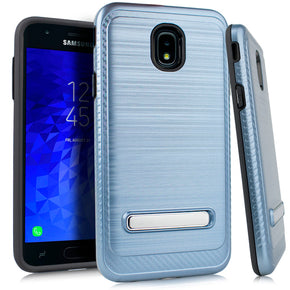 Samsung Galaxy J7 Hybrid Brushed Kickstand Case Cover