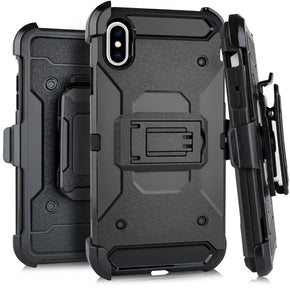 Apple iPhone XS Plus Hybrid Holster Combo Clip Case Cover