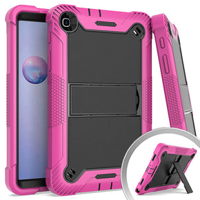 Samsung Galaxy Tab A 8.4 (2020)(T307) Heavy Duty Stand Case - Hot Pink/Black