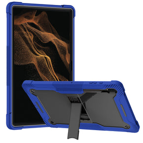 Samsung Galaxy Tab S8 Ultra Tough Hybrid Case (w/ Kickstand) - Blue/Black