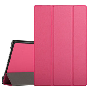 Samsung Galaxy Tab A8 10.5 (2021)(X200) Leather Folio Case - Hot Pink