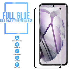 Samsung Galaxy S22 Plus Full Coverage Tempered Glass Screen Protector (Full Glue) - Black