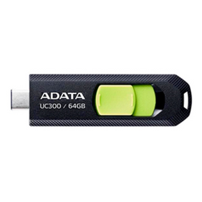 ADATA UC300 USB 3.2 / 64GB Type-C Flash Drive - Black / Green