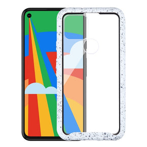Google Pixel 5 Splash Bumper Hybrid Case - Transparent Clear / White
