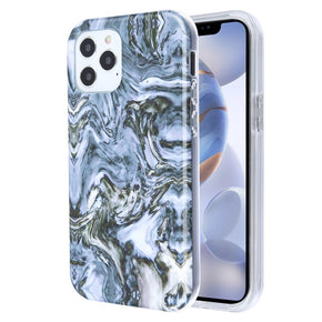 Apple iPhone 12 Pro (6.1) Hybrid Marbling Design Case Cover