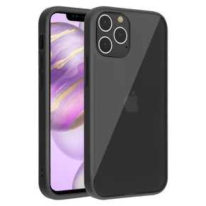 Apple iPhone 12 Pro Max (6.7) Semi-Transparent Frost Hybrid Protector Cover - Black