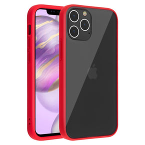 Apple iPhone 12 Pro Max (6.7) Semi-Transparent Frost Hybrid Protector Cover - Red