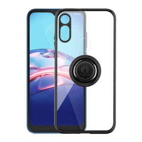 Motorola Moto E7 Transparent Hybrid Ring Case Cover