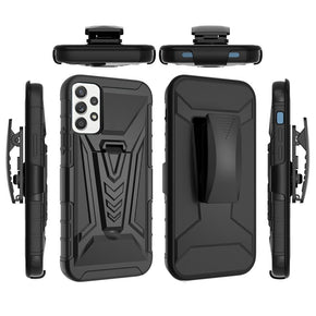 Samsung Galaxy A32 5G 3-in-1 Clip Combo Case (with Kickstand and Holster) - Black / Black