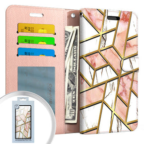 Samsung Galaxy A13 5G WP3 Wallet Case - Pink Marble